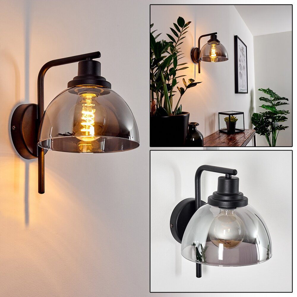 Morzine Wandleuchte Schwarz, 1-flammig main product photo