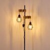 Barbengo Stehlampe Holz hell, Schwarz, 2-flammig