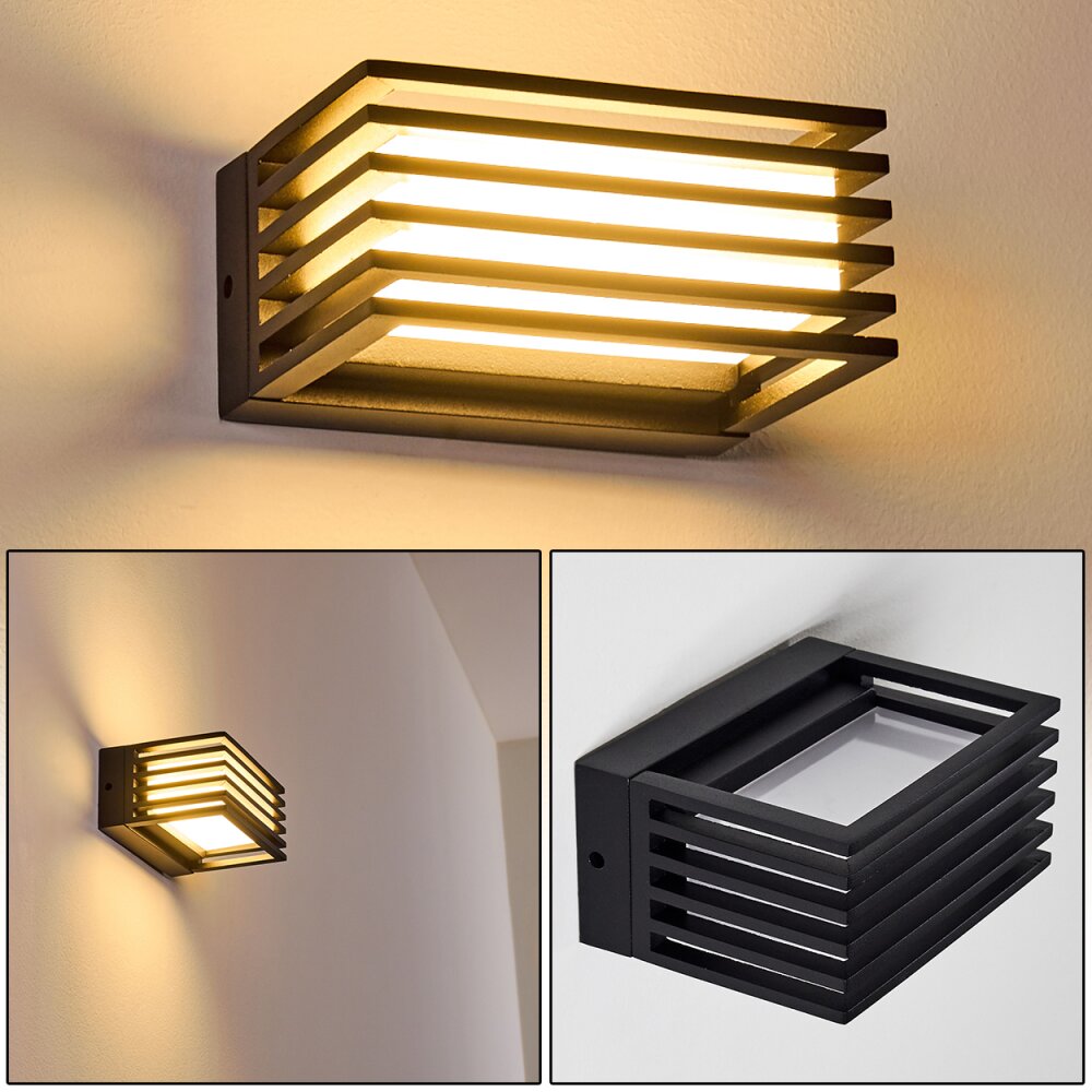 Michele Außenwandleuchte LED Schwarz, 1-flammig main product photo