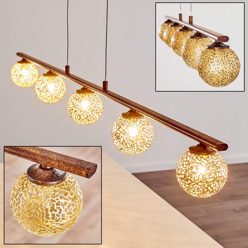 Virga Pendelleuchte Rostfarben, 5-flammig main product photo