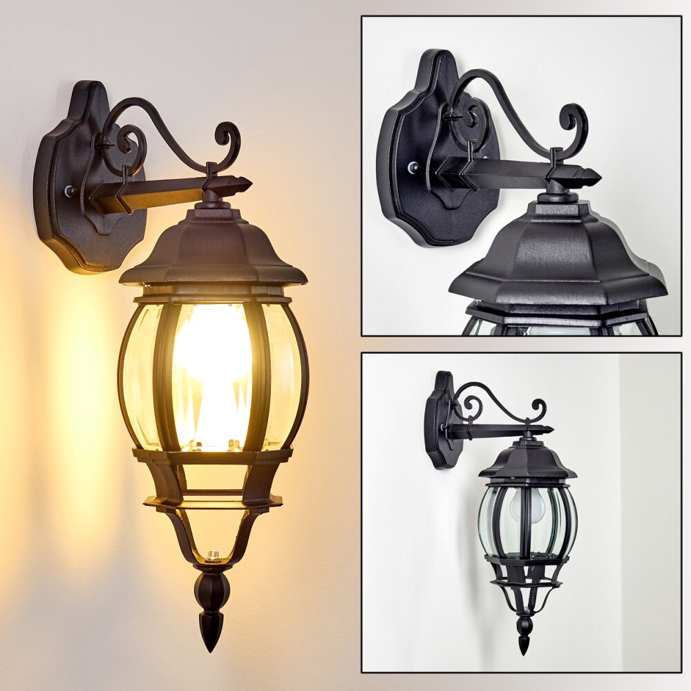 Lentua Außenwandleuchte Schwarz, 1-flammig main product photo
