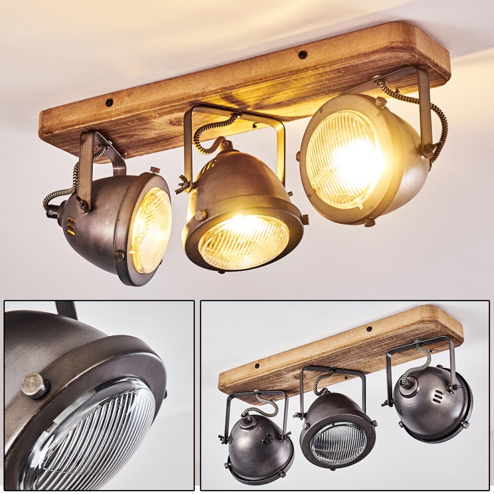Glostrup Deckenleuchte Braun, Edelstahl, 3-flammig main product photo