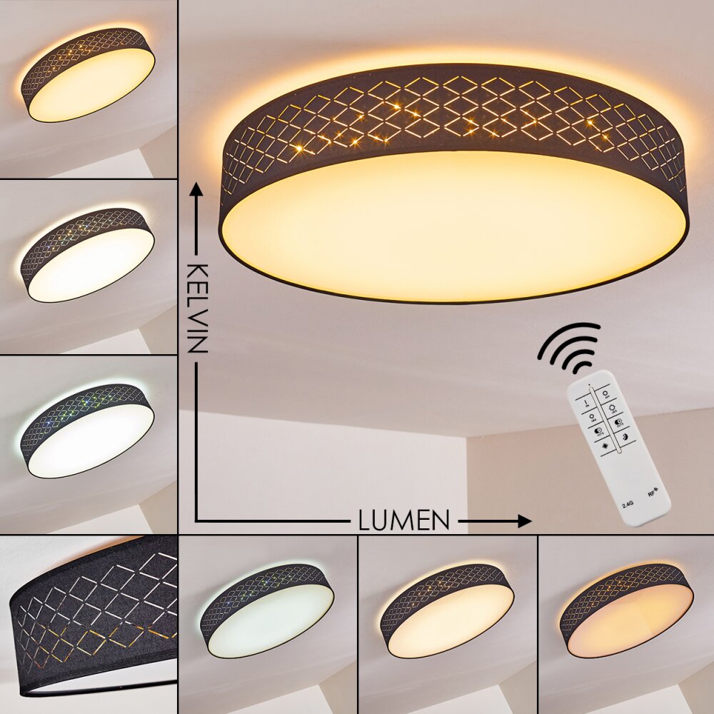 Temuka Deckenleuchte LED Weiß, 1-flammig, Fernbedienung main product photo