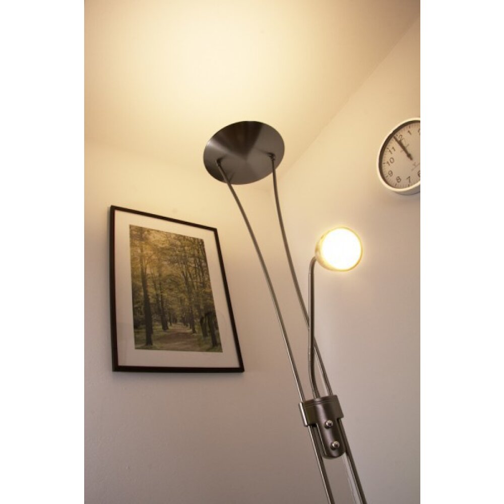 Trio Leuchten ARIZONA Deckenfluter LED Chrom, Edelstahl, Nickel-Matt, 1-flammig main product photo