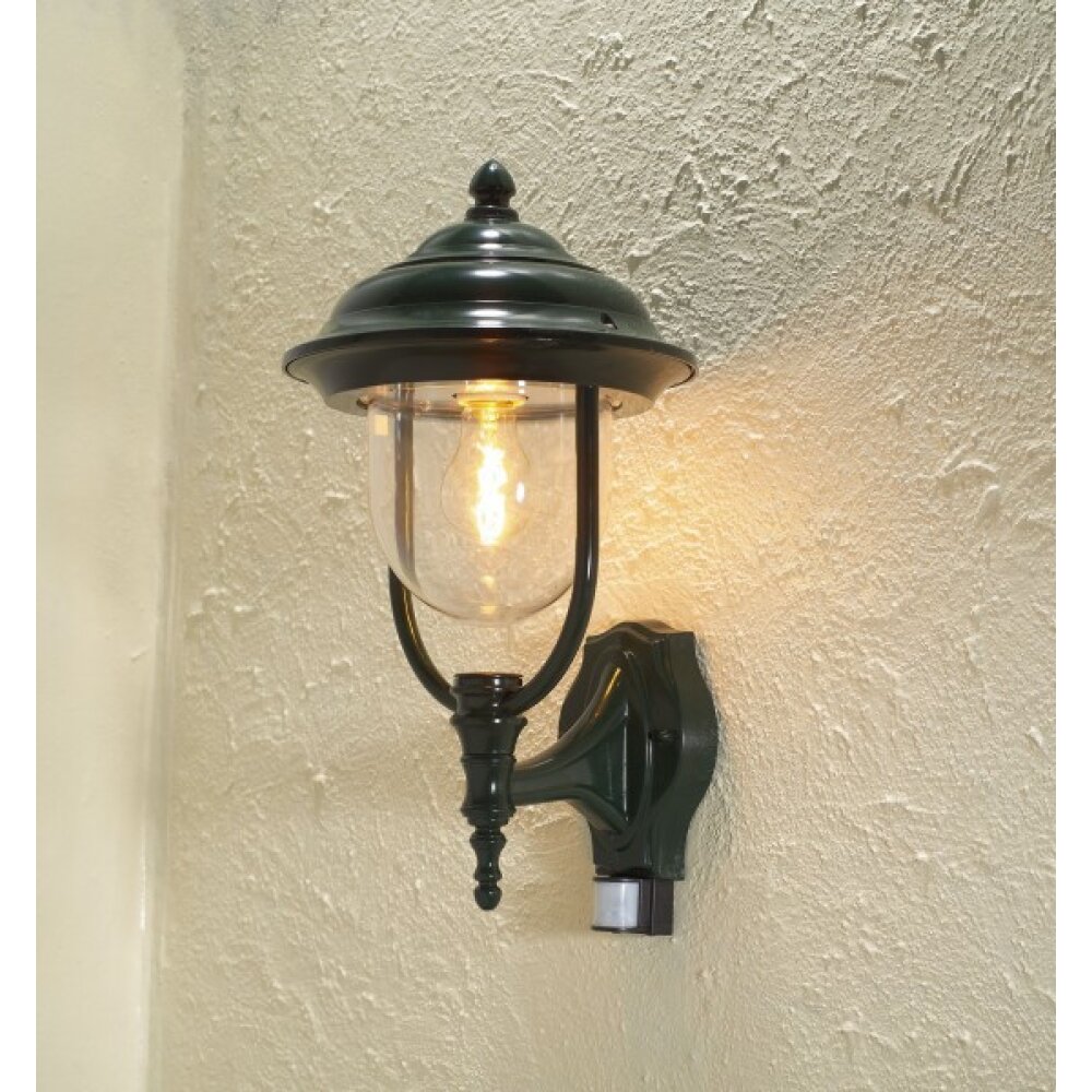 Konstsmide Parmas Außenwandleuchte Grün, 1-flammig, Bewegungsmelder main product photo