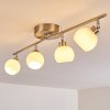 Motala Deckenleuchte LED Nickel-Matt, 4-flammig, Fernbedienung, Farbwechsler