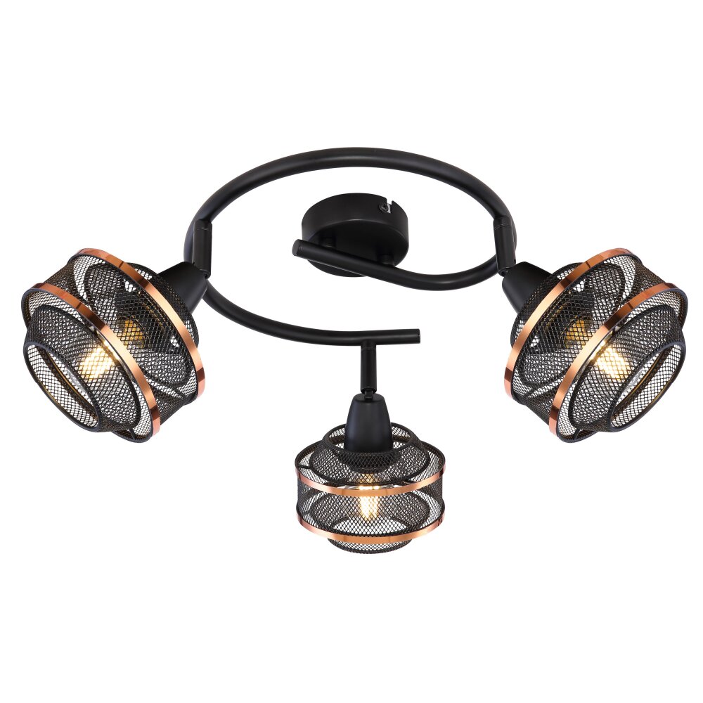 Globo BELLONA Strahler Schwarz, 3-flammig main product photo