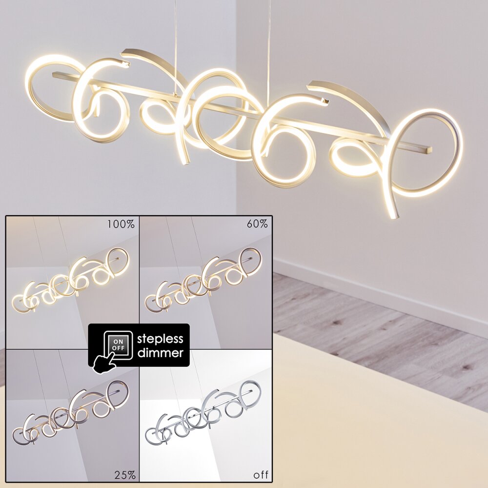 Lavaca Pendelleuchte LED Silber, 4-flammig main product photo