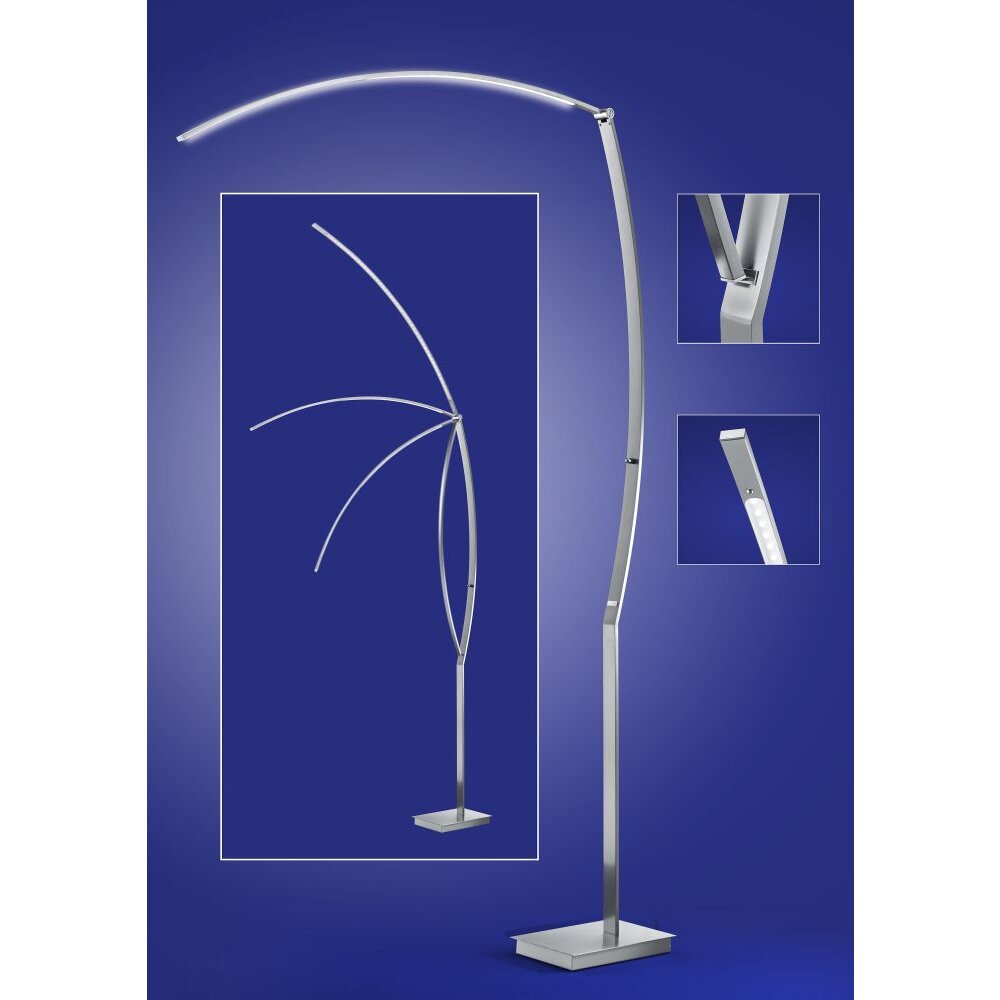 B-Leuchten TREE Stehleuchte LED Chrom, Nickel-Matt, 1-flammig main product photo