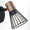 Brilliant Manama Wandspot Holz dunkel, Schwarz, 1-flammig