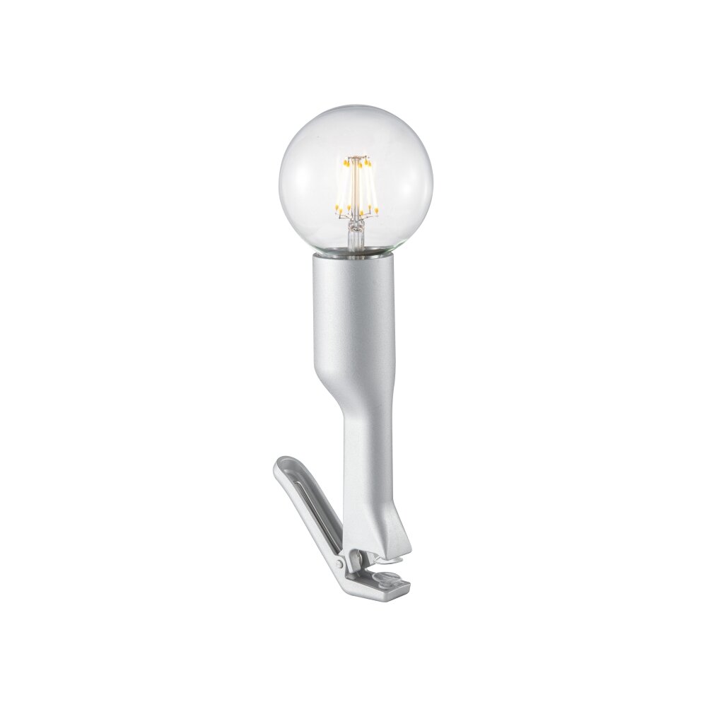 Leuchten Direkt TURN ME Klemmleuchte Edelstahl, 1-flammig main product photo