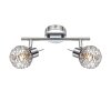 Globo Bolt Deckenstrahler LED Chrom, 2-flammig